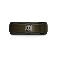 unique presents for couples – gunmetal & black tungsten platform screen doors wedding band