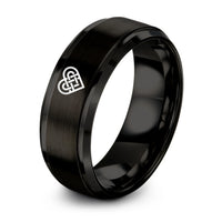 Customized Gifts for Mom – black tungsten celtic heart knot ring