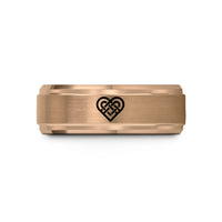 special presents for mom – rose gold tungsten celtic heart knot wedding band