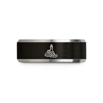 special presents for her – black & grey tungsten cliff lighthouse wedding band