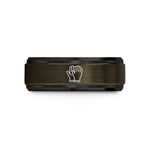 unique present ideas mom – gunmetal & black tungsten medical gloves wedding band