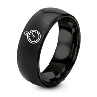 Customized Gifts for Wife – black tungsten barometer ring