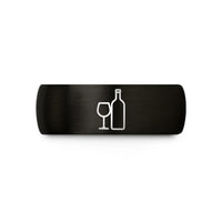 wedding bands for couples – black & gold tungsten wine duo wedding band
