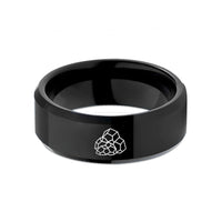 unique rings for her – black tungsten boulder field cluster wedding band