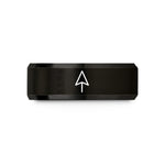 unique presents for ladies – black tungsten north arrow mini wedding band