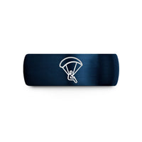 personalized presents for her – blue tungsten paraglider wedding band