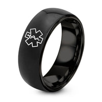 Customized Gifts for Women – black tungsten star of life ring