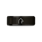 romantic presents for couples – black tungsten black cat icon wedding band