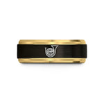 romantic presents for her – black & gold tungsten french horn bell wedding band