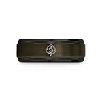 modern wedding bands her – gunmetal & black tungsten smoke plume wedding band