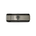 romantic presents for her – black & silver tungsten for sale sign wedding band