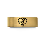 unique bands for women – gold tungsten heart infinity wedding band