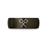 personalized jewelry for her – gunmetal & black tungsten marshmallows sticks wedding band