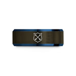 personalized presents for him – gunmetal & blue tungsten arrows shield wedding band