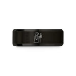 romantic presents for him – black tungsten the hermit wedding band