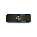 unique rings for men – gunmetal & blue tungsten unit circle wedding band