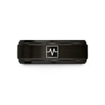 friendship present ideas – black tungsten square wave wedding band