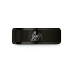 best presents for girlfriend – black tungsten glacier team wedding band