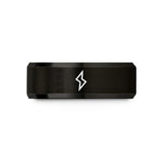 personalized jewelry for her – black tungsten sharp symbol wedding band