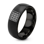 Cute Gifts for Him – black tungsten dual jacks ring