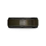 cool presents for men – gunmetal & black tungsten dual jacks wedding band