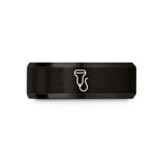 special present ideas men – black tungsten ultrasound probe wedding band