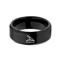 tungsten ring for men – black tungsten sharpening stone knife wedding band