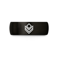 thoughtful presents for her – black tungsten angular chevron triangles wedding band