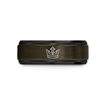 special presents for ladies – gunmetal & black tungsten king crown wedding band