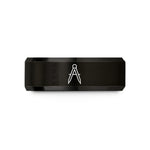 best presents for newlyweds list – black tungsten dividers chart compass wedding band