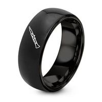Cute Wedding Gifts for the Couple – black tungsten english horn ring