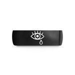 men's tungsten wedding band – black tungsten tear drop wedding band