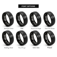 font options for inside engraving on black cuticle pusher rings