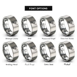 font options for inside engraving on silver cutlass skull rings