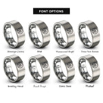 font options for inside engraving on grey cutlasses circle rings