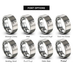 font options for inside engraving on silver cutter sailboat rings