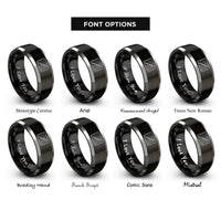 font options for inside engraving on black & grey cutting mat rings