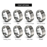 font options for inside engraving on gray cutting mat rings