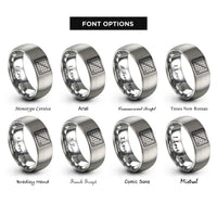 font options for inside engraving on gray cutting mat rings