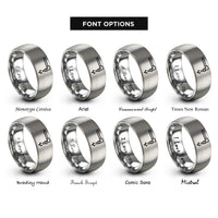 font options for inside engraving on gray cutting torch rings
