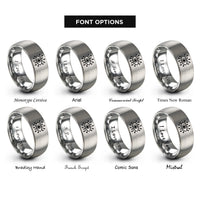 font options for inside engraving on gray cyber eye circuits rings