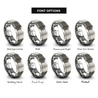 font options for inside engraving on silver cyber skull rings