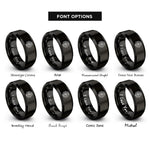 font options for inside engraving on black cyclone vortex isobars rings