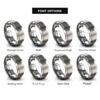 font options for inside engraving on grey cyclone vortex isobars rings