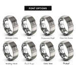 font options for inside engraving on gray d chord rings