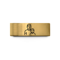 best rings for dads – gold tungsten boy dad wedding band