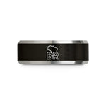 father's day present ideas – black & grey tungsten br wedding band