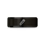 personalized presents for him – black & rose gold tungsten cinnamon stick wedding band