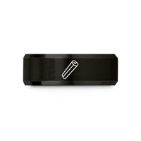 personalized presents for him – black & rose gold tungsten cinnamon stick wedding band