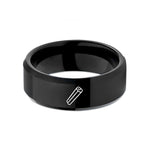 best presents for fathers – black tungsten cinnamon stick wedding band